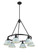 Mid. Chandeliers Metal Shade by Golden ( 62 | 3306-6 BLK-DB Orwell ) 