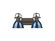 Bathroom Fixtures Two Lights by Golden ( 62 | 3602-BA2 RBZ-NVY Duncan ) 