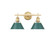 Bathroom Fixtures Two Lights by Golden ( 62 | 3306-BA2 BCB-GN Orwell ) 