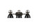 Bathroom Fixtures Three Lights by Golden ( 62 | 3602-BA3 RBZ-BLK Duncan ) 