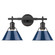 Bathroom Fixtures Two Lights by Golden ( 62 | 3306-BA2 BLK-NVY Orwell ) 