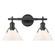 Bathroom Fixtures Two Lights by Golden ( 62 | 3306-BA2 BLK-OP Orwell ) 