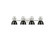 Bathroom Fixtures Four Lights by Golden ( 62 | 3602-BA4 PW-BK Duncan ) 