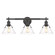 Bathroom Fixtures Three Lights by Golden ( 62 | 3306-BA3 BLK-CLR Orwell ) 