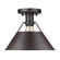 Flush Mounts Metal Shade by Golden ( 62 | 3306-FM BLK-RBZ Orwell ) 