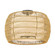 Semi-Flush Mts. Drum Shade by Golden ( 62 | 6805-4SF BLK-NR Everly ) 