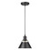Mini Pendants Metal Shade by Golden ( 62 | 3306-S BLK-BLK Orwell ) 