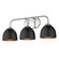 Bathroom Fixtures Three Lights by Golden ( 62 | 6956-BA3 PW-BLK Zoey ) 