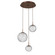 Mini Pendants 3 Light Cluster by Hammerton Studio ( 404 | CHB0092-03-RB-C-C01-L3 Gaia ) 