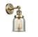 Sconces Single Glass by Innovations ( 405 | 203SW-AB-G58-LED Franklin Restoration ) 