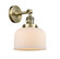 Sconces Single Glass by Innovations ( 405 | 203SW-AB-G71-LED Franklin Restoration ) 