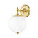 Sconces Single Glass by Hudson Valley ( 70 | MDS702-AGB Sphere No.1 ) 
