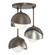 Semi-Flush Mts. Multi-port/Cluster by Hubbardton Forge ( 39 | 121374-SKT-05-85-GG0711 Brooklyn ) 