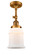 Semi-Flush Mts. Glass Down by Innovations ( 405 | 201F-BB-G181-LED Franklin Restoration ) 