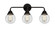 Bathroom Fixtures Three Lights by Innovations ( 405 | 288-3W-BK-G202-6-LED Nouveau 2 ) 