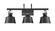 Bathroom Fixtures Three Lights by Innovations ( 405 | 370-3W-BK-M Auralume ) 