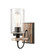 Sconces Single Glass by Innovations ( 405 | 442-1W-BK-G4424-LED Paladin ) 
