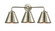 Bathroom Fixtures Three Lights by Innovations ( 405 | 284-3W-SN-M13-SN Nouveau ) 