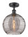 Semi-Flush Mts. Glass Down by Innovations ( 405 | 516-1C-BK-G1213-10SM Ballston ) 