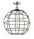 Semi-Flush Mts. Cage by Innovations ( 405 | 516-1C-PN-CE-16-BK Ballston ) 