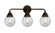 Bathroom Fixtures Three Lights by Innovations ( 405 | 288-3W-OB-G204-6 Nouveau 2 ) 