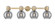 Bathroom Fixtures Four Lights by Innovations ( 405 | 464-4W-BB-G464B-7SM Downtown Urban ) 