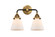 Bathroom Fixtures Two Lights by Innovations ( 405 | 288-2W-BAB-G61 Nouveau 2 ) 