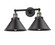 Bathroom Fixtures Two Lights by Innovations ( 405 | 208-BAB-M10-BK Franklin Restoration ) 