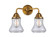 Bathroom Fixtures Two Lights by Innovations ( 405 | 288-2W-BB-G192 Nouveau 2 ) 