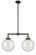 Mid. Chandeliers Glass Down by Innovations ( 405 | 209-BAB-G204-10 Franklin Restoration ) 