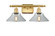 Bathroom Fixtures Two Lights by Innovations ( 405 | 516-2W-SG-G132-LED Ballston ) 