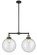 Mid. Chandeliers Glass Down by Innovations ( 405 | 209-BAB-G204-12 Franklin Restoration ) 