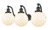 Bathroom Fixtures Three Lights by Innovations ( 405 | 515-3W-OB-G201-8-LED Franklin Restoration ) 