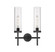 Sconces Double Glass by Innovations ( 405 | 471-2W-BK-G471-12CL Downtown Urban ) 