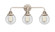 Bathroom Fixtures Three Lights by Innovations ( 405 | 288-3W-PN-G202-6-LED Nouveau 2 ) 