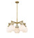 Mid. Chandeliers Glass Down by Innovations ( 405 | 410-5CR-BB-G410-7WH Downtown Urban ) 