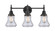 Bathroom Fixtures Three Lights by Innovations ( 405 | 447-3W-BK-G192 Caden ) 