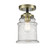 Semi-Flush Mts. Glass Down by Innovations ( 405 | 284-1C-BAB-G184-LED Nouveau ) 