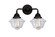 Bathroom Fixtures Two Lights by Innovations ( 405 | 288-2W-BK-G532-LED Nouveau 2 ) 