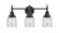 Bathroom Fixtures Three Lights by Innovations ( 405 | 447-3W-BK-G52 Caden ) 