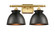 Bathroom Fixtures Two Lights by Innovations ( 405 | 516-2W-SG-M14-BK-LED Ballston ) 