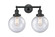 Bathroom Fixtures Two Lights by Innovations ( 405 | 208-BK-G204-8-LED Franklin Restoration ) 