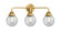 Bathroom Fixtures Three Lights by Innovations ( 405 | 288-3W-SG-G204-6-LED Nouveau 2 ) 