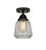 Semi-Flush Mts. Glass Down by Innovations ( 405 | 288-1C-BK-G142-LED Nouveau 2 ) 