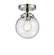 Semi-Flush Mts. Glass Down by Innovations ( 405 | 284-1C-BPN-G204-6-LED Nouveau ) 