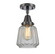 Semi-Flush Mts. Glass Down by Innovations ( 405 | 447-1C-BK-G142-LED Caden ) 