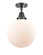 Semi-Flush Mts. Glass Down by Innovations ( 405 | 447-1C-BK-G201-10-LED Caden ) 