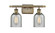 Bathroom Fixtures Two Lights by Innovations ( 405 | 516-2W-AB-G257-LED Ballston ) 