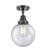 Semi-Flush Mts. Glass Down by Innovations ( 405 | 447-1C-BK-G204-8-LED Caden ) 