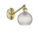 Sconces Single Glass by Innovations ( 405 | 317-1W-AB-G122C-6CL Ballston ) 